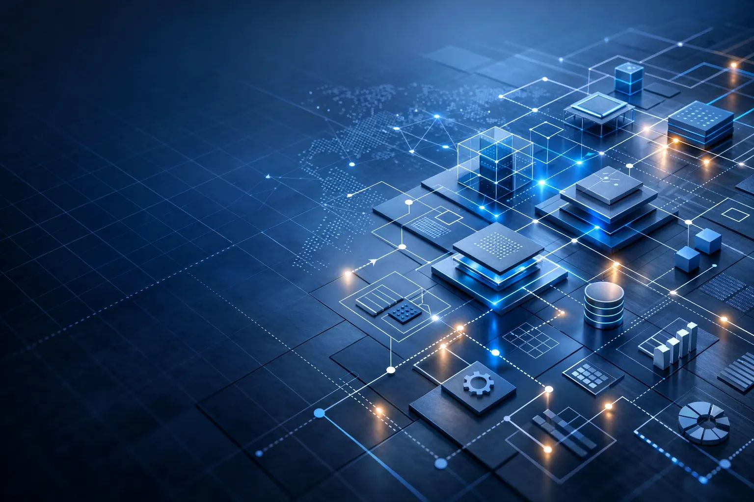 Illustration of a connected automation platform